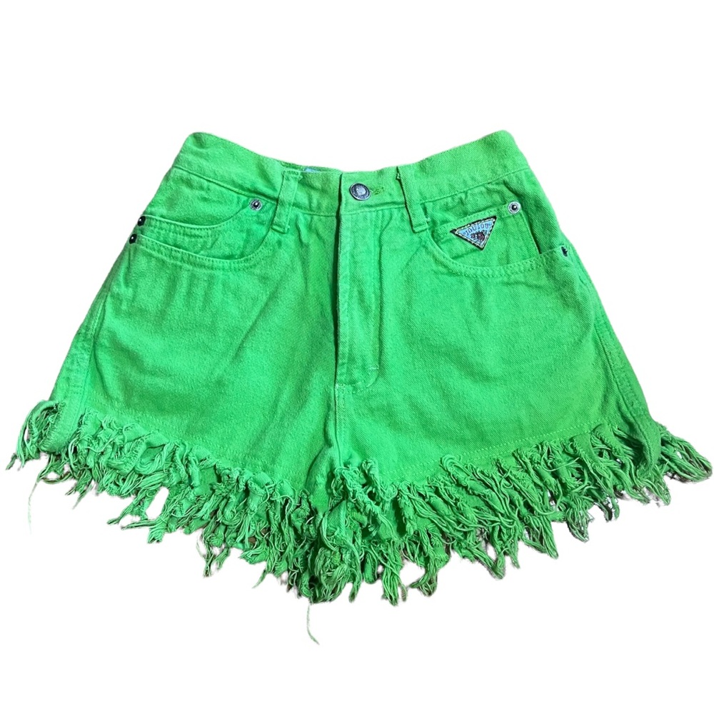 Vintage Green Jean Shorts